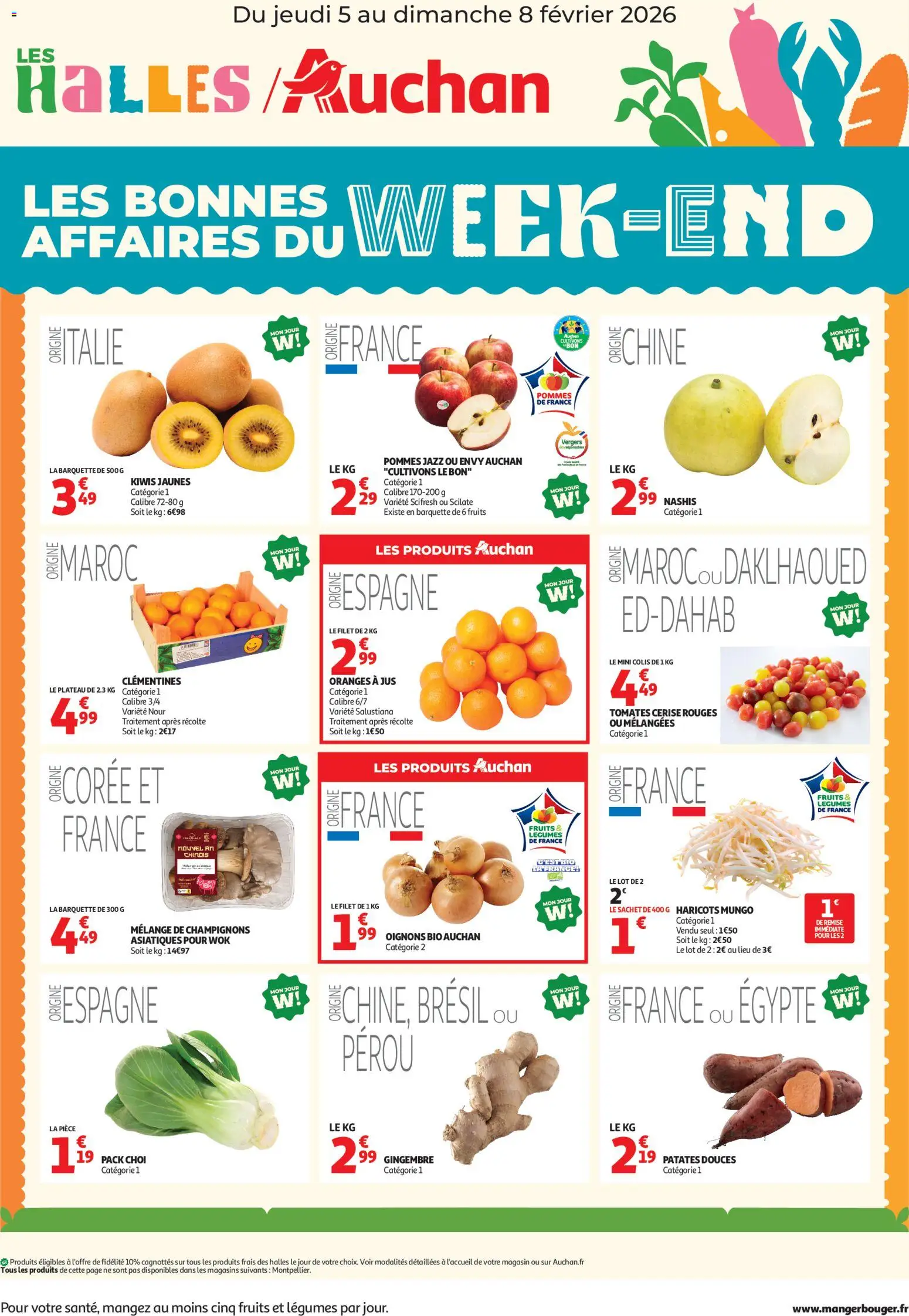 Prévisualisation de Les bons plans du week-end dans votre hyper ! du magasin Auchan formulaire valide 05/02/2026