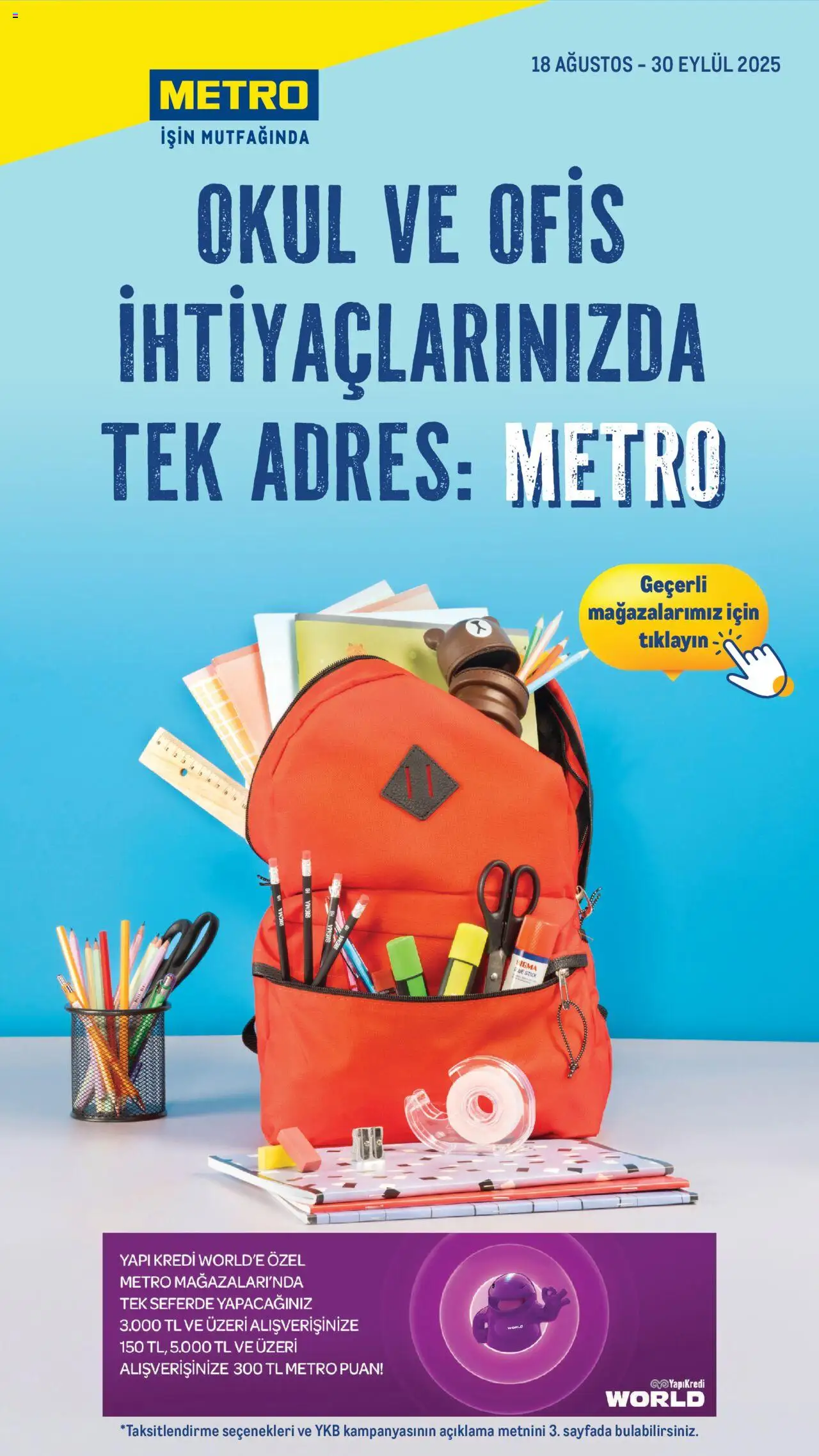 Metro Okula Dönüş (18 Ağustos 2025 - 30 Eylül 2025) - Sayfa numarası 1
