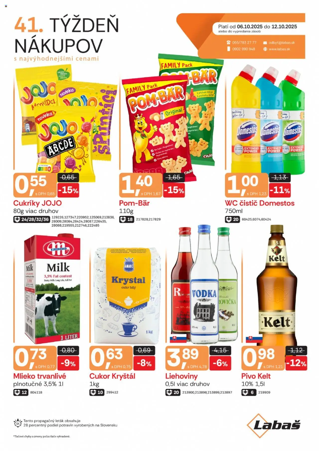 Labaš Leták (06.10. - 12.10.2025) - Akčná ponuka