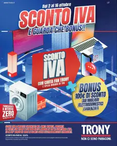 Anteprima dell'opuscolo Volantino Calabria dal negozio Trony valido da 02/10/2025