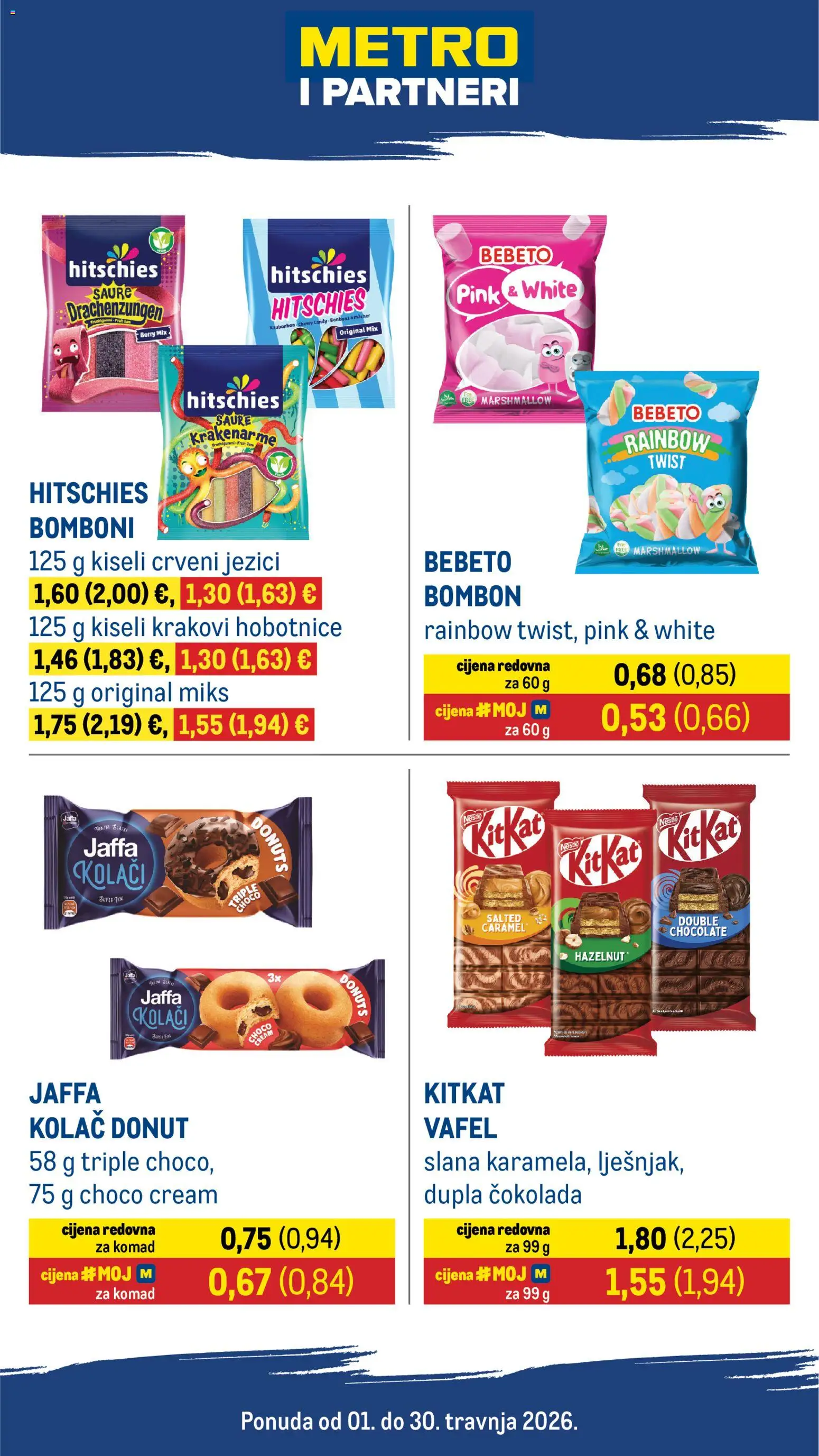 Pregled letka METRO HR - Metro i partneri trgovine Metro vrijedi od 01.04.2026