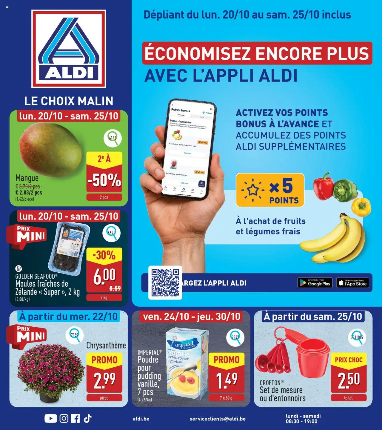 Aldi shop Folder de la semaine 43 geldig vanaf 20/10/2025 - Paginanummer 1