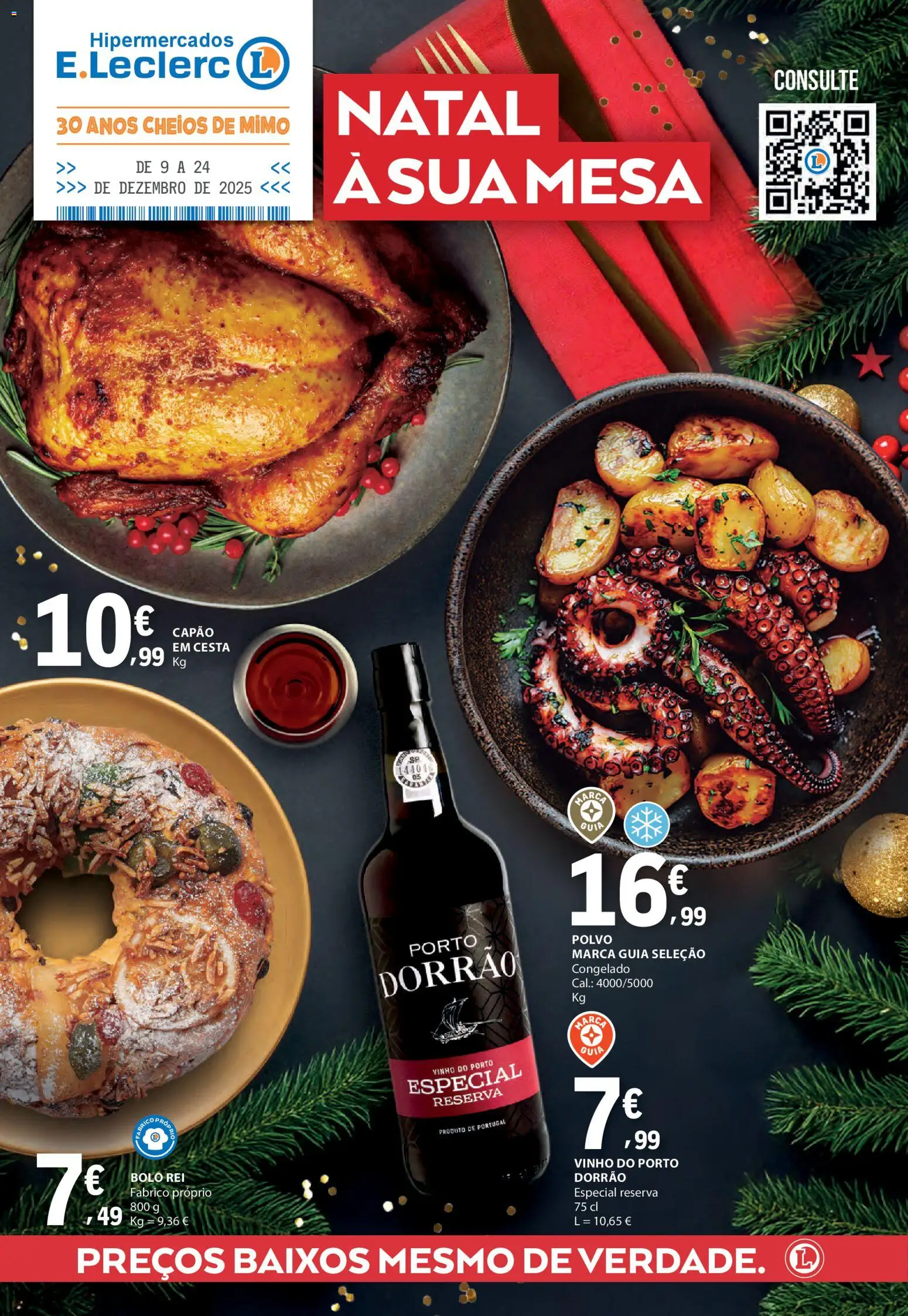 Pré-visualização do folheto da loja E.Leclerc válida a partir de 09/12/2025 - Vinho, Bolo, Vinho do Porto, Polvo, Cesta