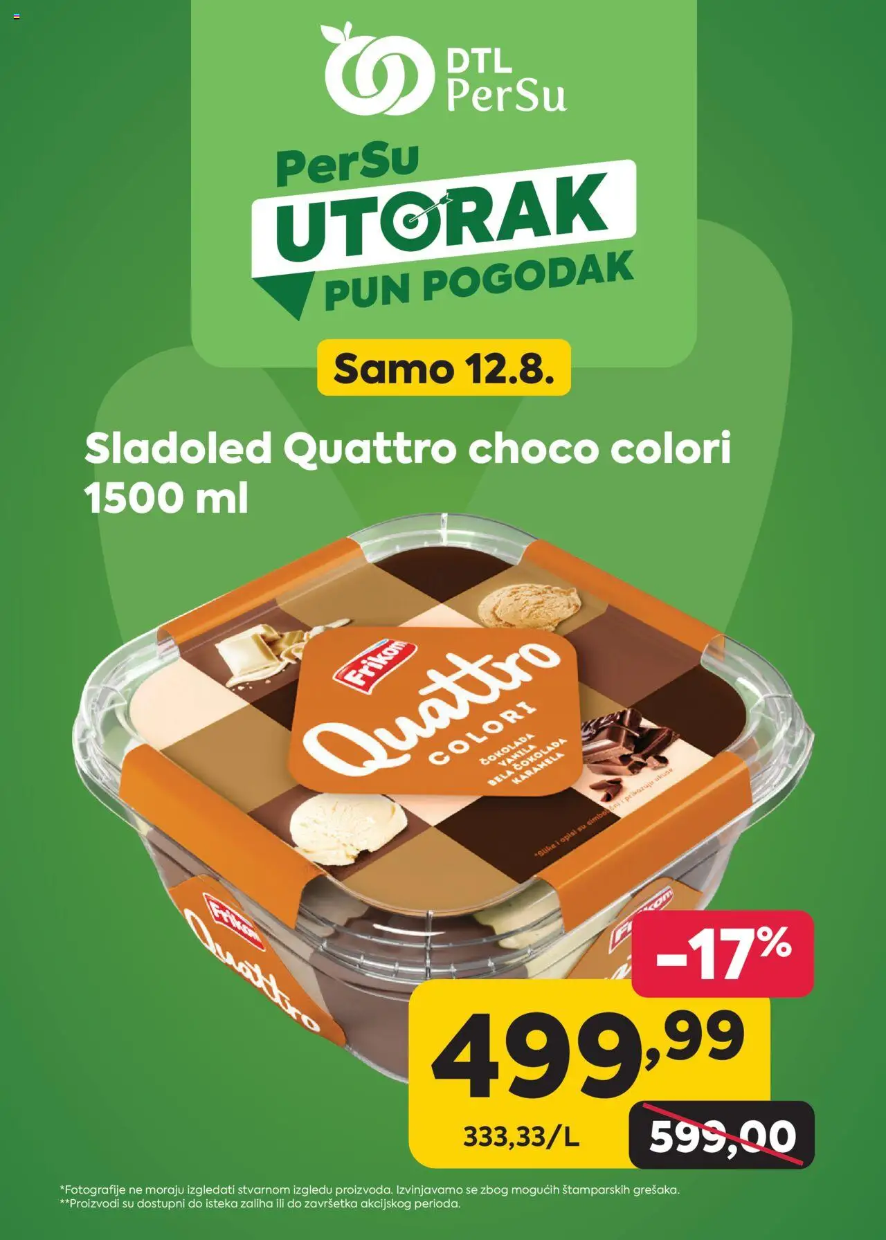 PerSu katalog važi od 12.08.2025 - stranica 1 - Sladoled, Čokolada, Vanila, Bela čokolada