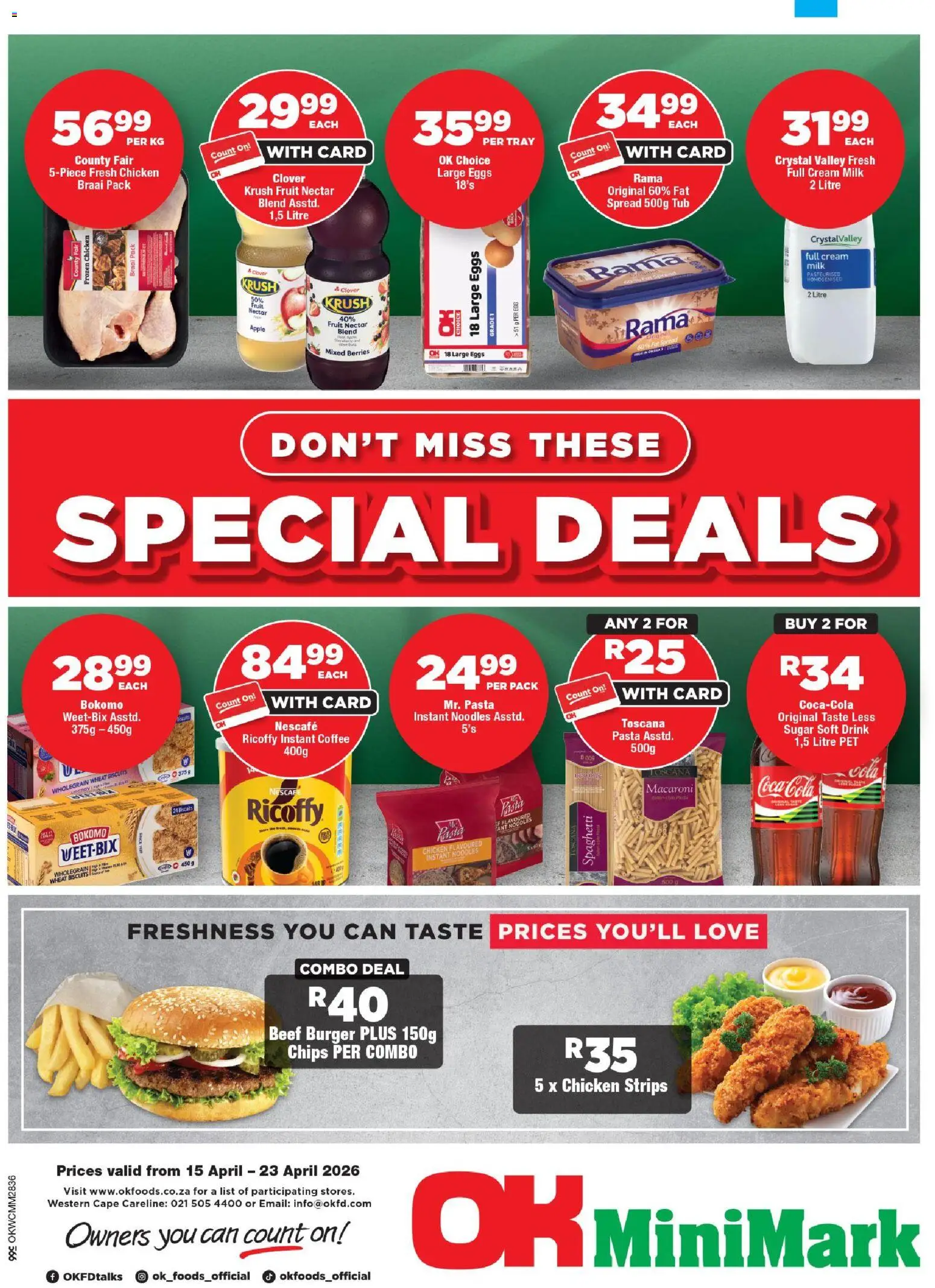 Preview of OK Foods flyer valid from 15/04/2026
