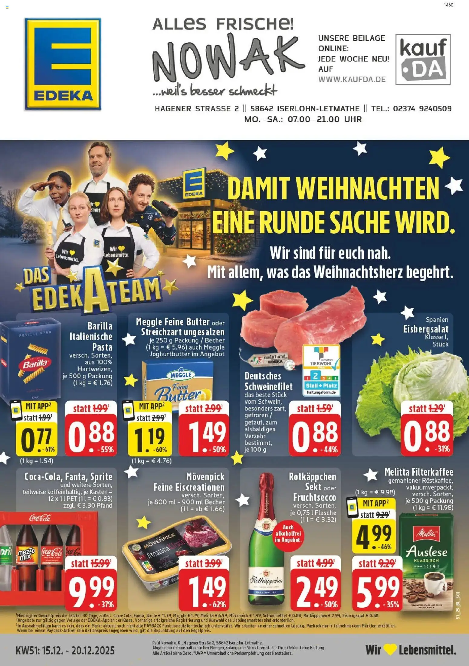 Vorschau von dem Prospekt des Geschäftes Edeka, gültig ab dem 15.12.2025