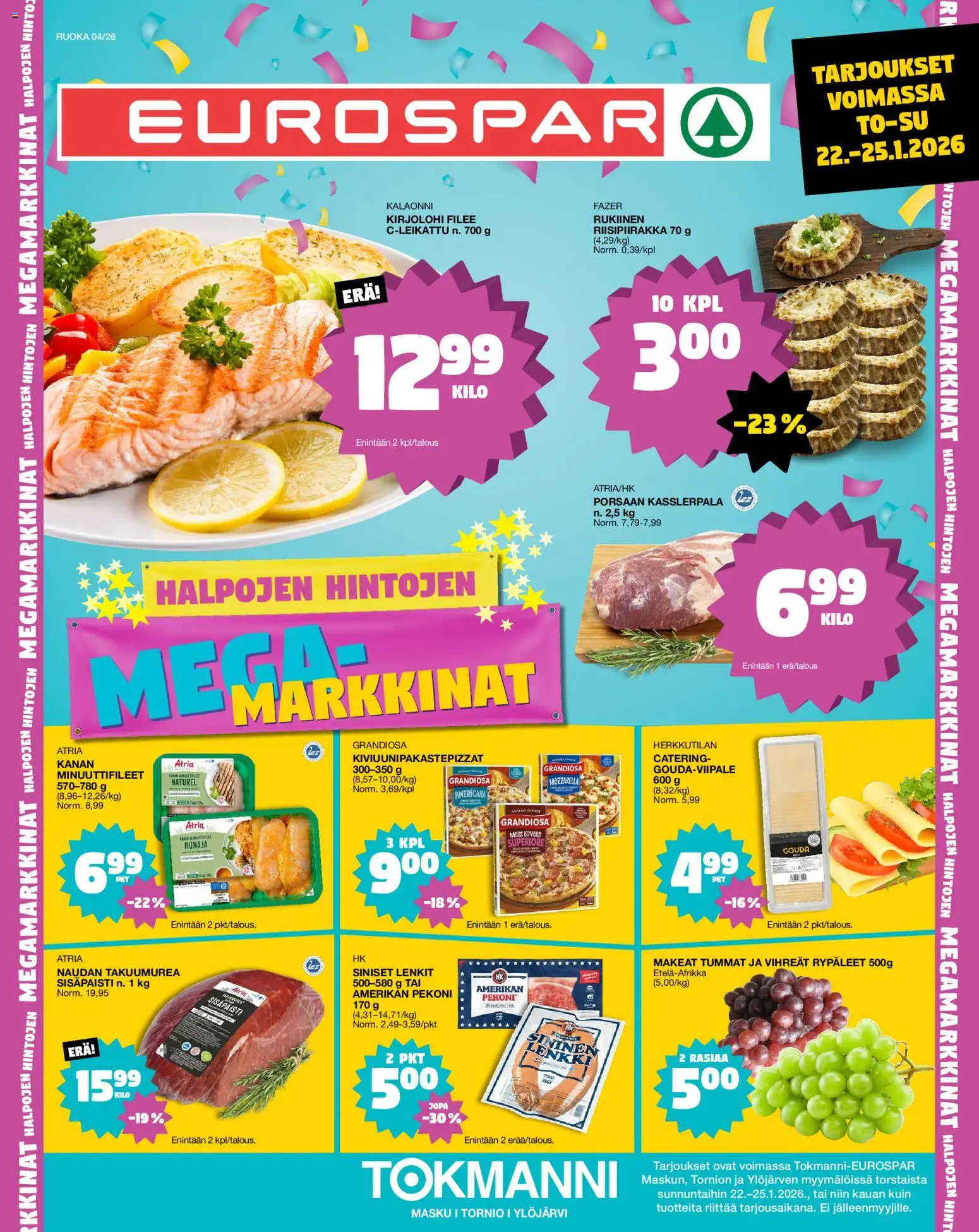 Kaupan Tokmanni EUROSPAR esikatselu, voimassa 22/01/2026