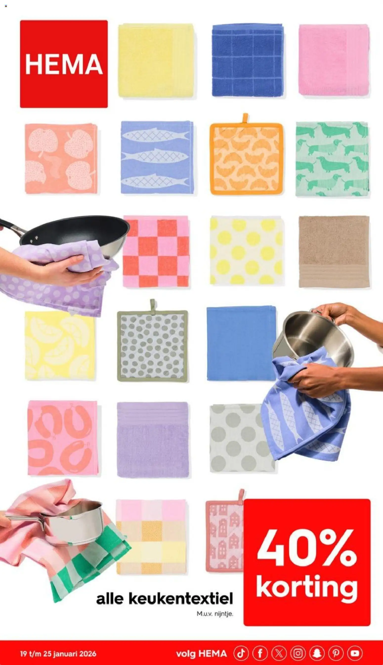 Voorbeeld van Folder week 4 van winkel Hema geldig vanaf 19-01-2026