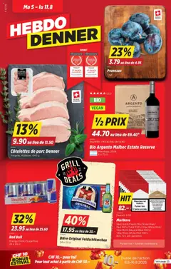Vorschau des Merkblatts Aktionen FR vom Shop Denner gültig von 05.08.2025 bis 11.08.2025