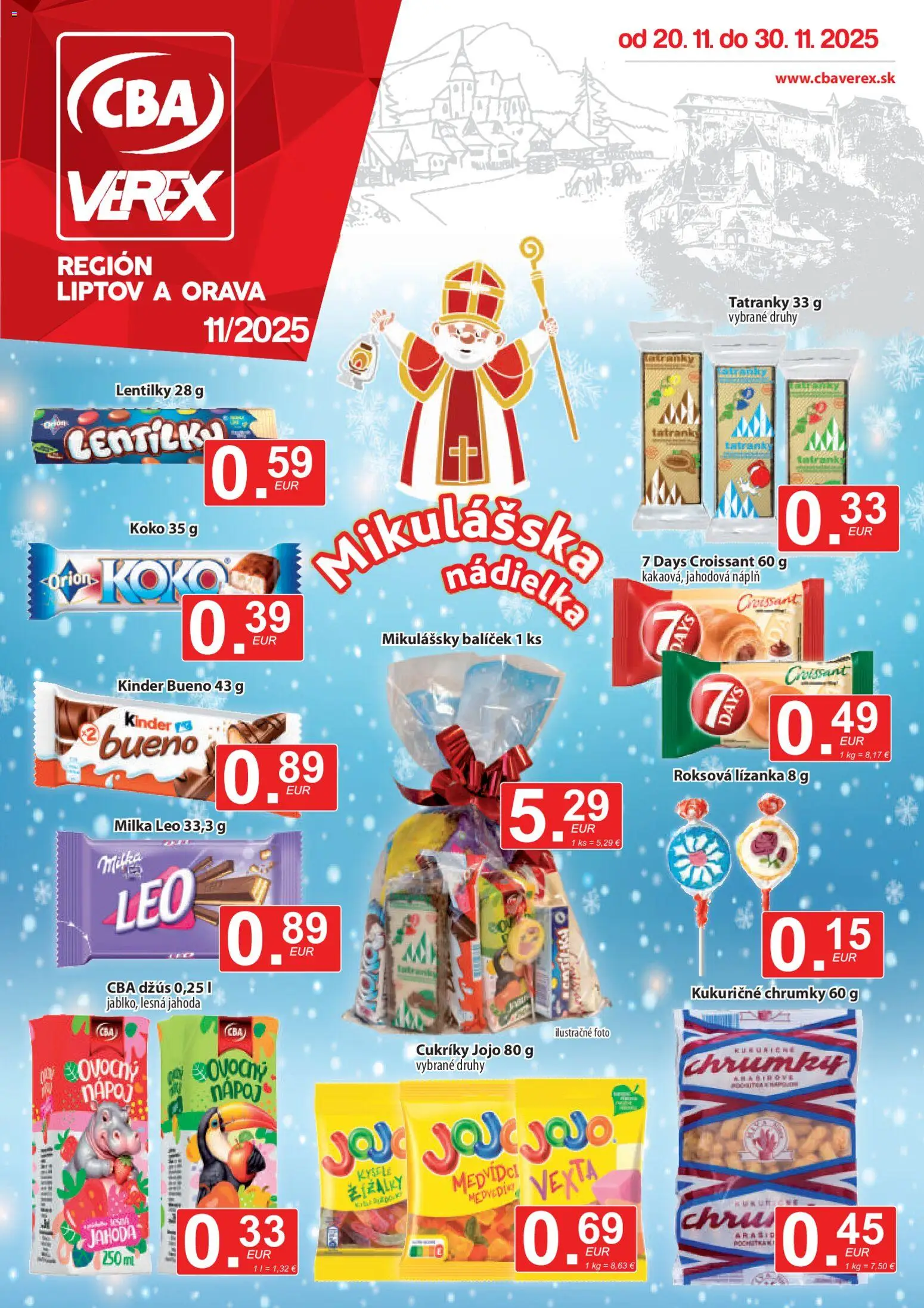 Náhľad CBA Verex letáku platného od 20.11.2025