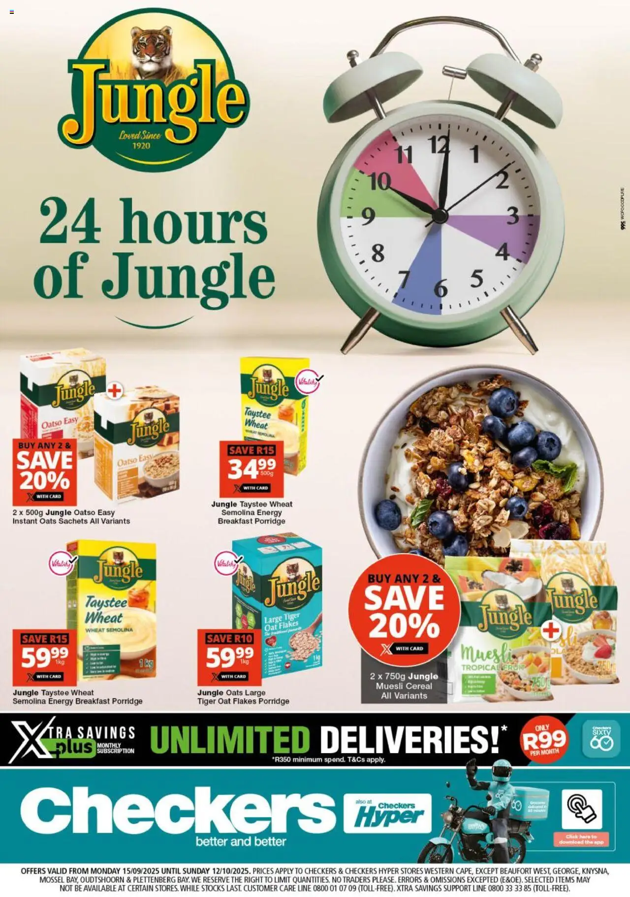 Checkers Western Cape - Jungle Promotion 15/09 - 12/10/2025 >> Catalogue