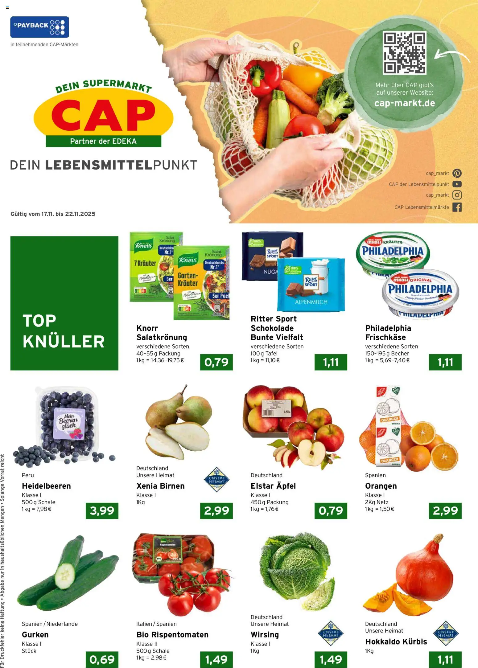 Vorschau von dem Prospekt des Geschäftes CAP Markt, gültig ab dem 17.11.2025