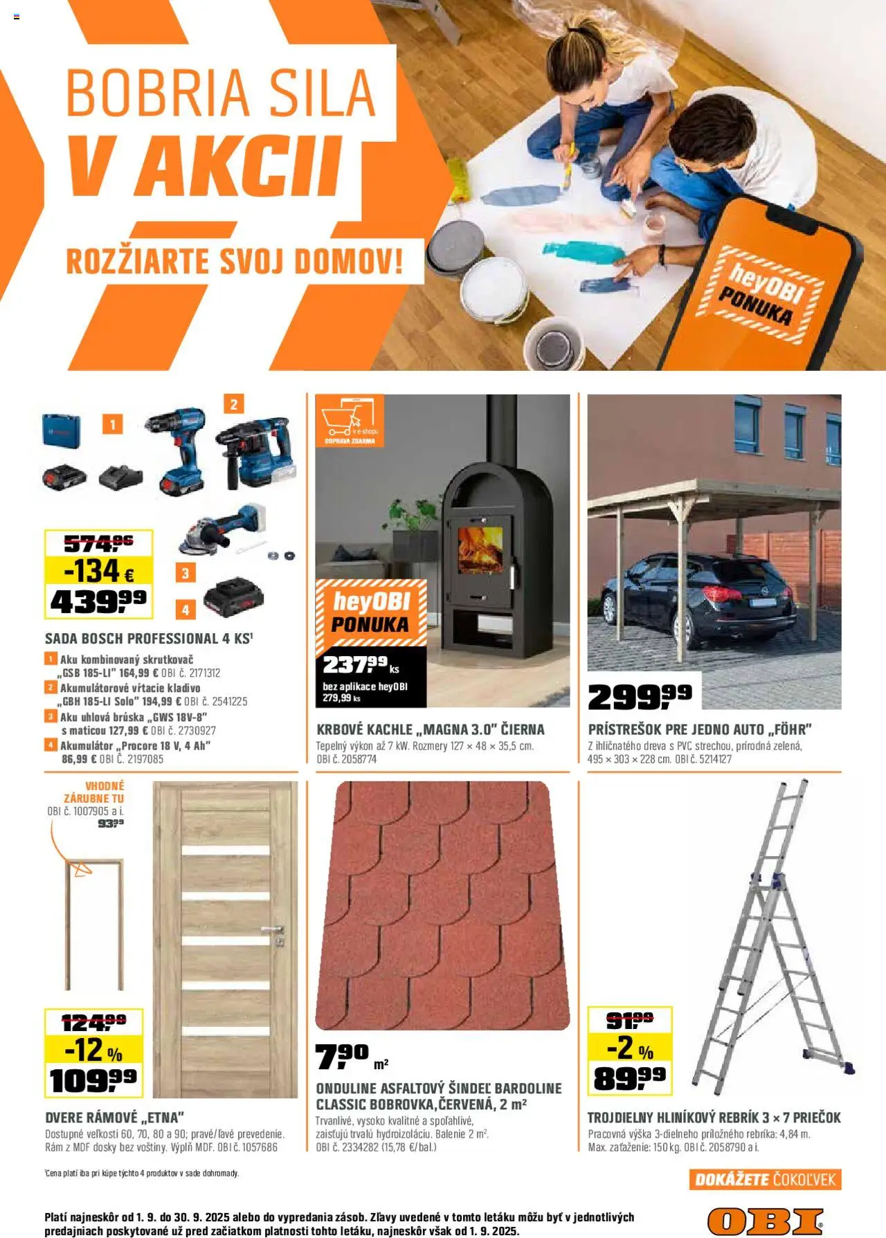 OBI Leták (01.09. - 30.09.2025) - Akčná ponuka