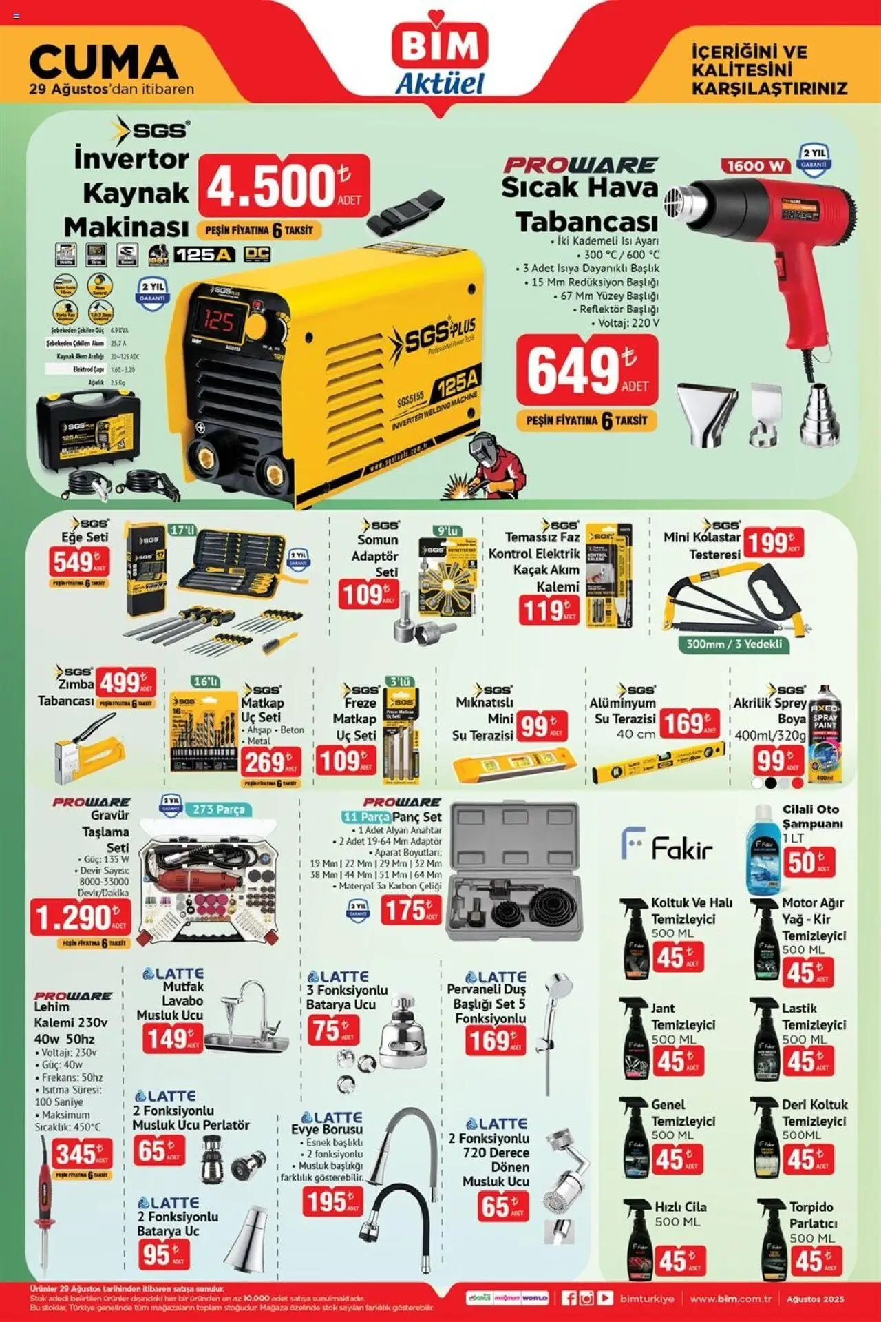 BİM Katalog bu hafta (29 Ağustos 2025) - Aktüel Broşür - Sayfa numarası 1