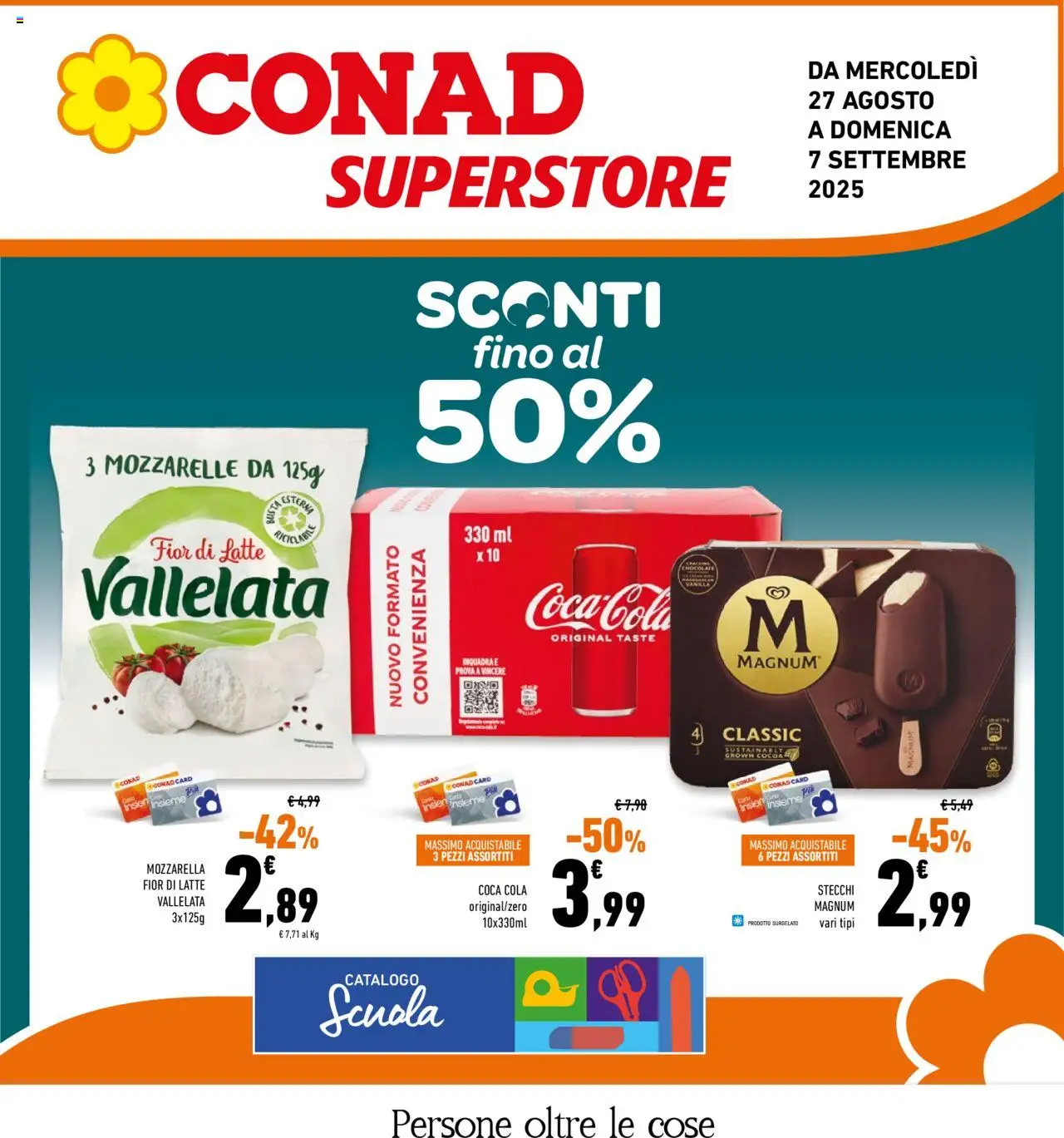 Volantino Conad valido da 27/08/2025 numero di pagina 1
