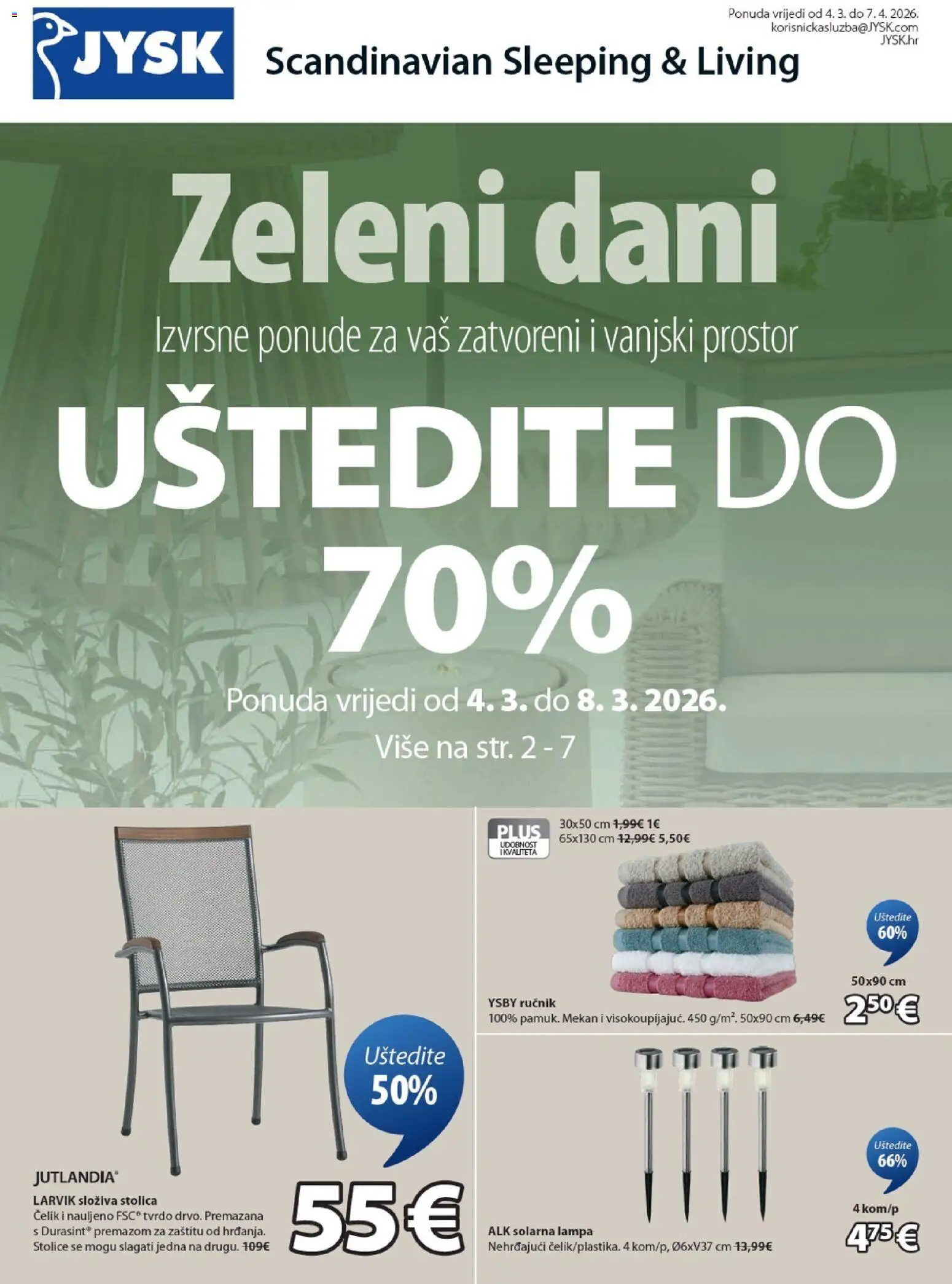 Pregled letka JYSK Katalog trgovine JYSK vrijedi od 04.03.2026