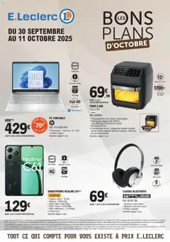Prévisualisation de Bons plans Octobre du magasin E.Leclerc formulaire valide 30/09/2025