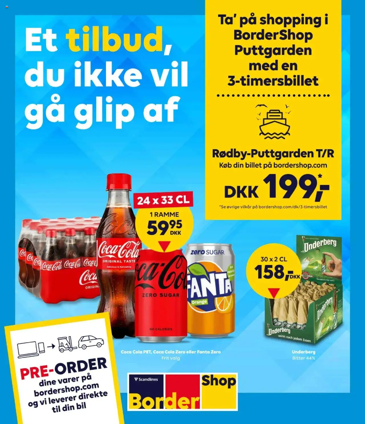 Bordershop tilbudsavis gyldig fra 27/08/2025 - side 1 - Coca Cola, Cola, Fanta, Coca Cola Zero