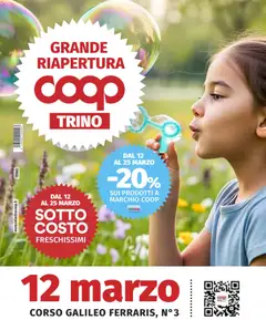 Anteprima dell'opuscolo COOP volantino Riapertura Trino dal negozio COOP valido da 12/03/2026
