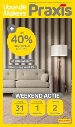 Voorbeeld van Folder weekend van winkel Praxis geldig vanaf 31-10-2025