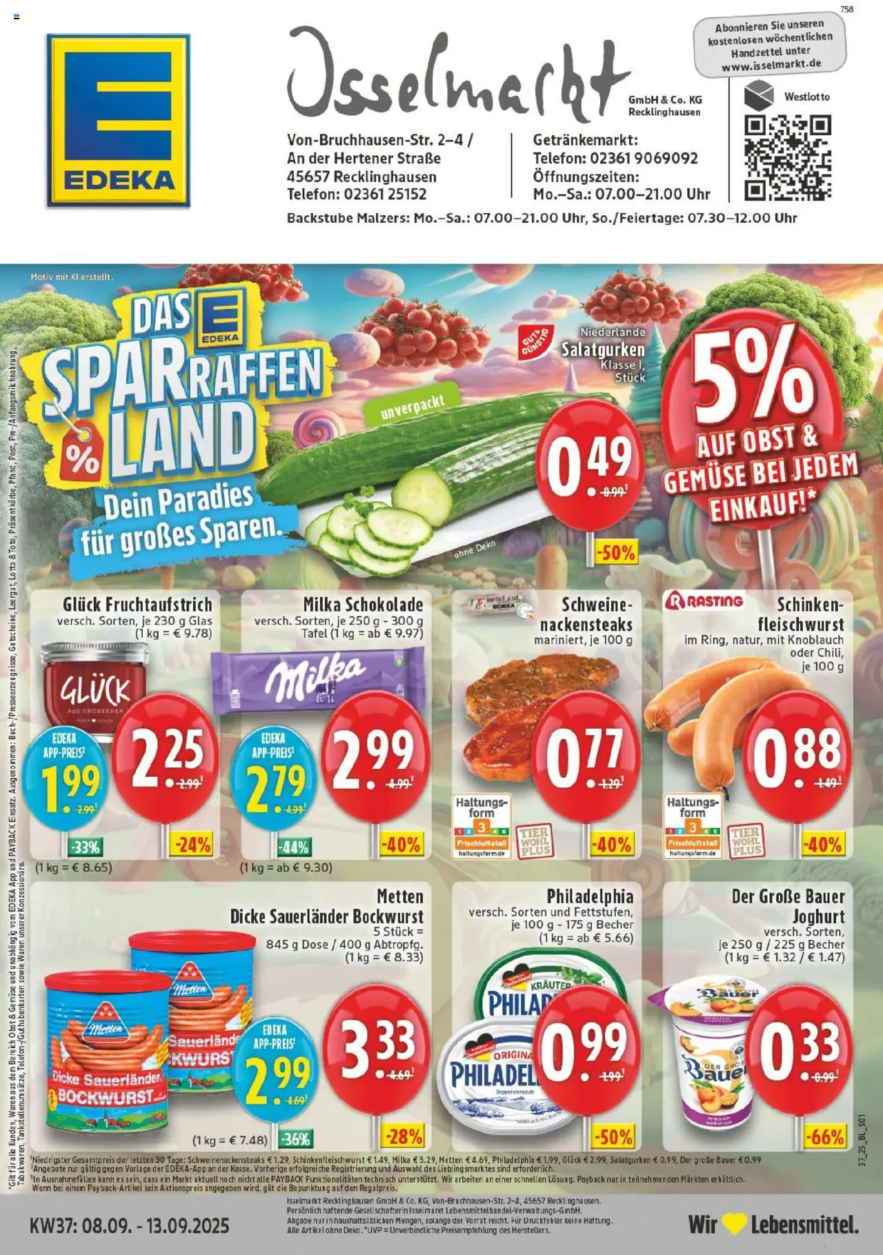 EDEKA Prospekt ab 07.09.2025 - Prospekt Recklinghausen Online