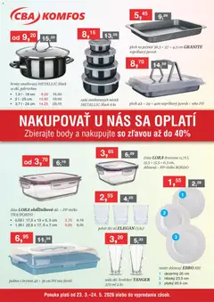 Náhľad CBA Komfos letáku platného od 23.03.2026