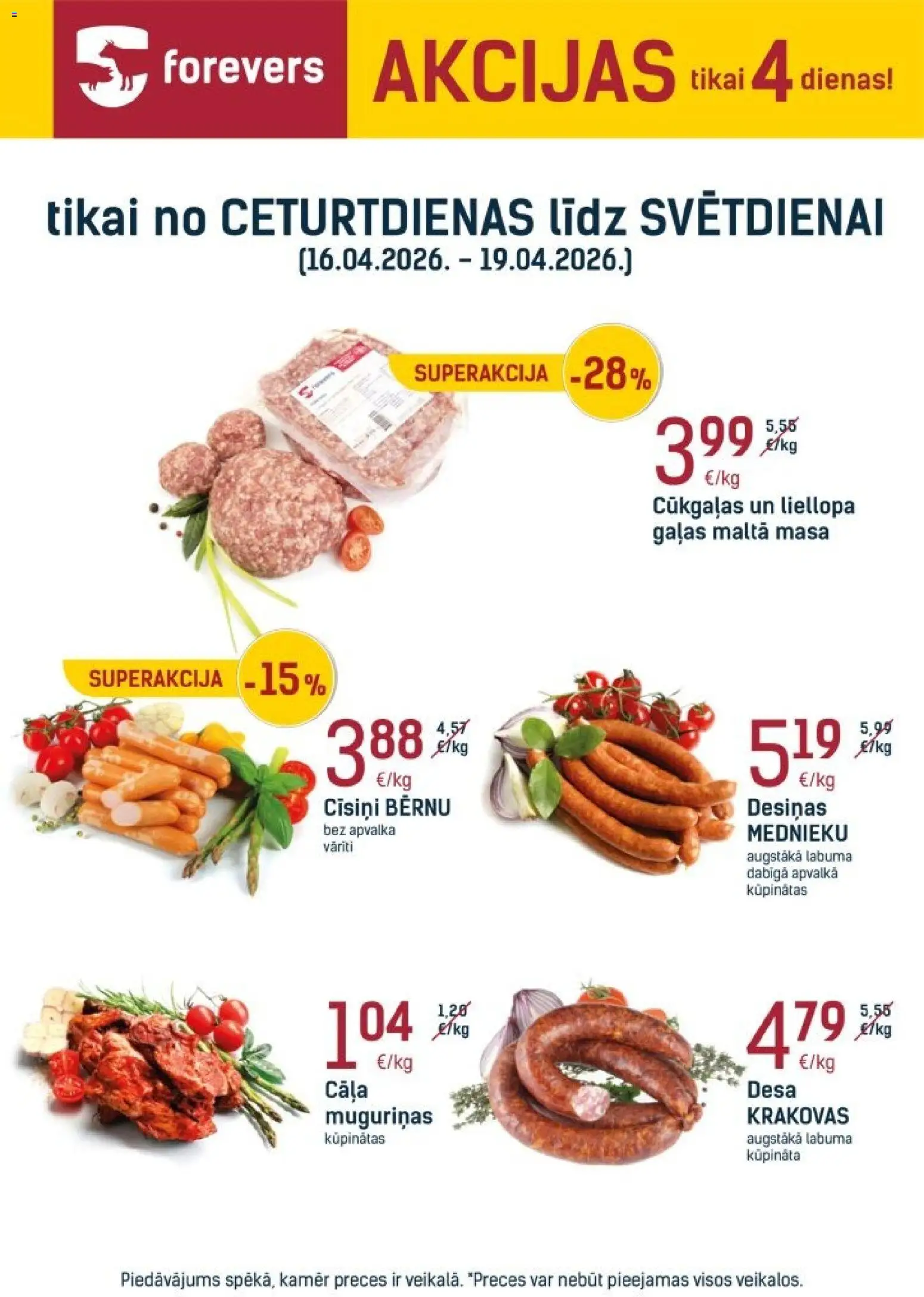 Skatīt Forevers akciju bukletu, derīgs no 16.04.2026.