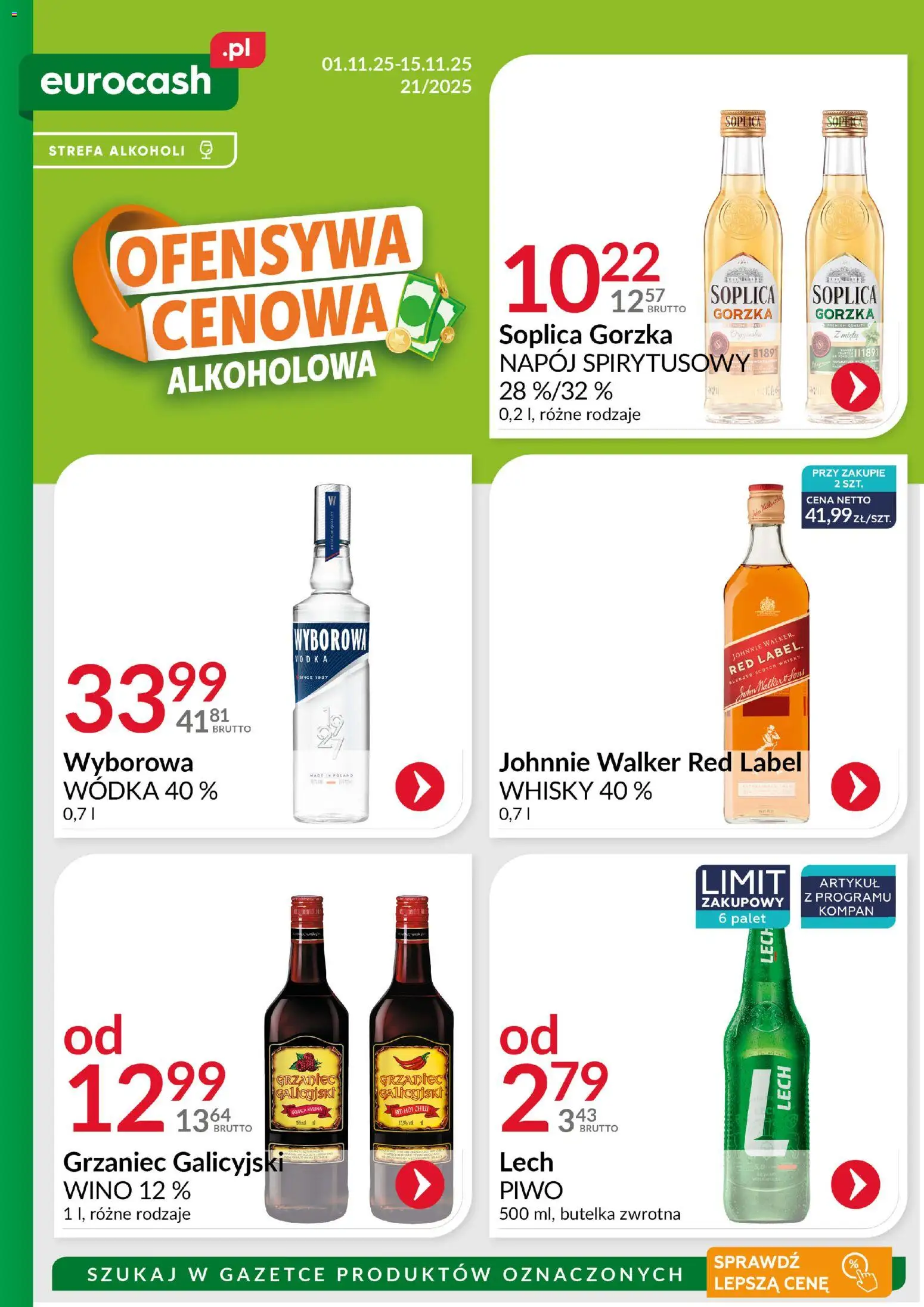 Pogląd gazetki "Ofensywa Cenowa Alkoholowa" ze sklepu Eurocash ważnej od 01.11.2025