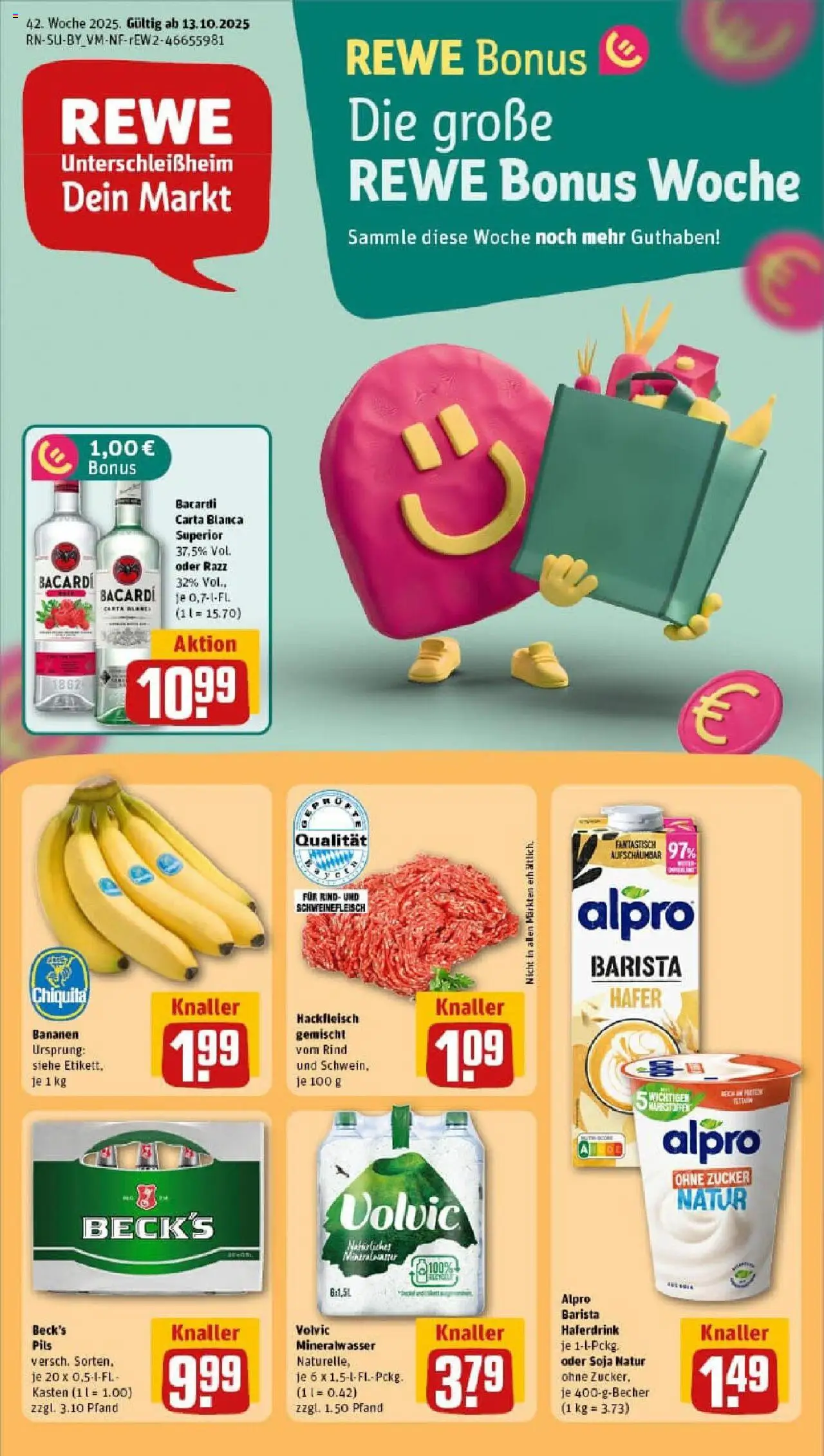REWE Prospekt ab 13.10.2025 nächste Woche - Prospekt Unterschleißheim	