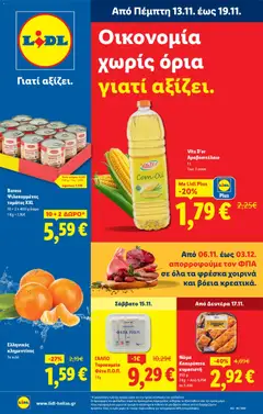 Preview of leaflet Φυλλάδιο - Food & Nonfood from shop Lidl valid from 13/11/2025