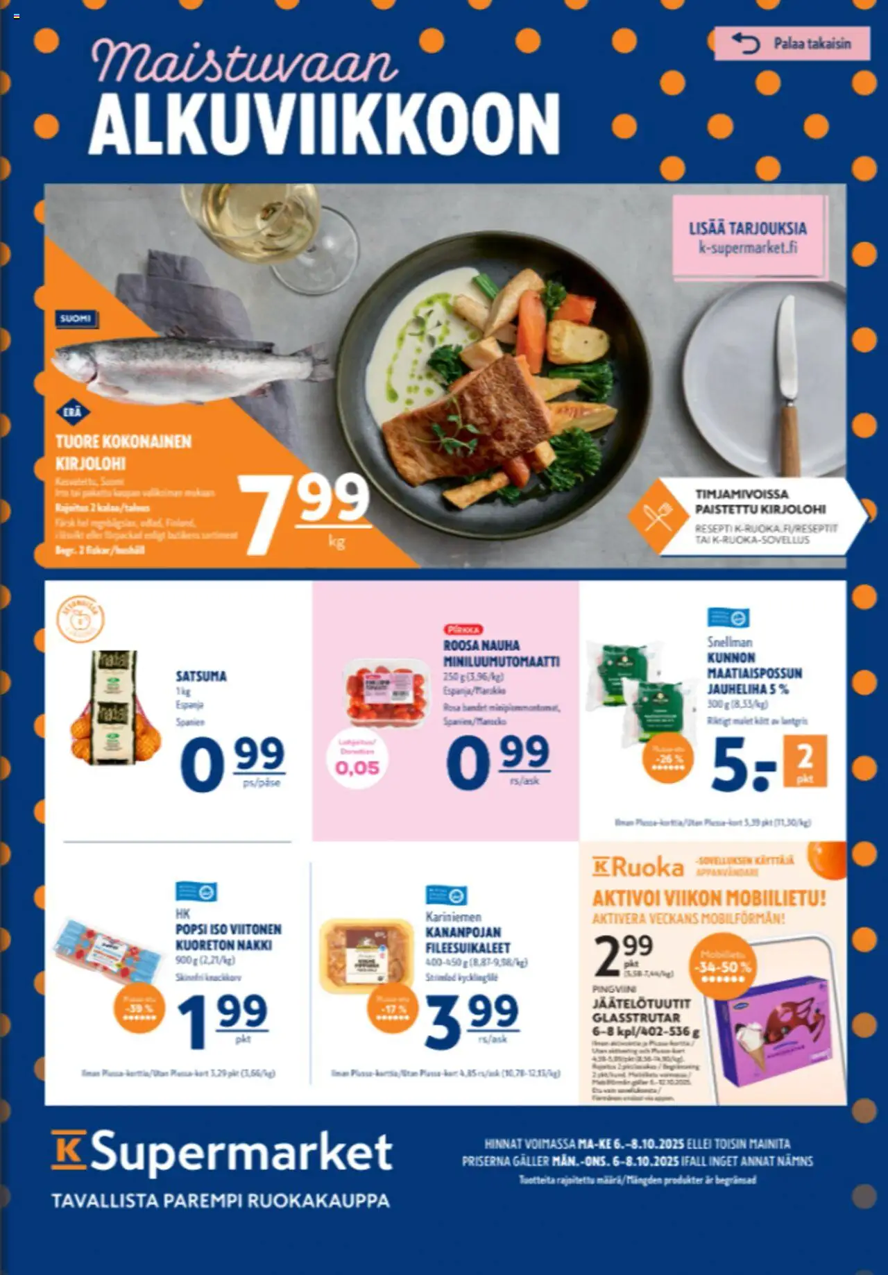 K-Supermarket-kaupan Tarjoukset voimassa 06/10/2025 - Sivulla 1