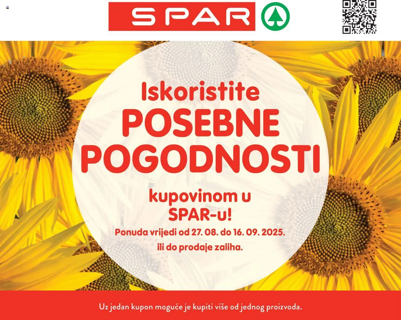 Spar aktualni Posebne pogodnosti vrijedi od 27.08.2025 - tjedna akcija broj stranice 1