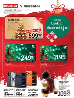 Pregled letka Tehnika koja donosi čaroliju trgovine Mercator vrijedi od 2025.12.18