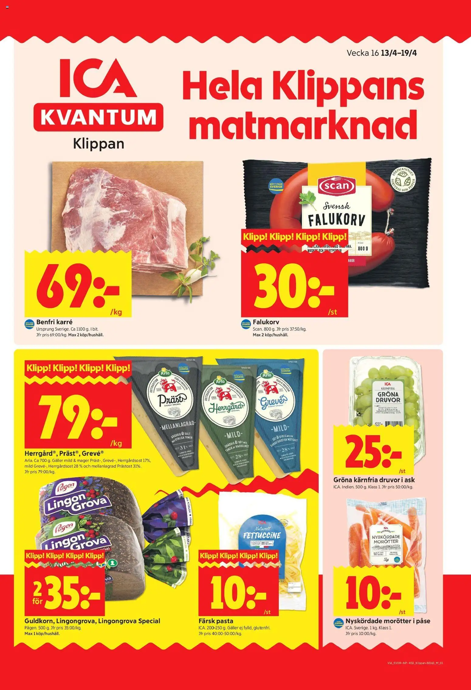Förhandsgranska reklamblad Klippan från butik ICA Kvantum gäller från 13/04/2026
