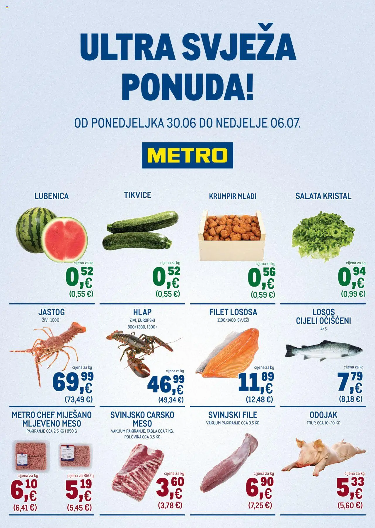 Metro aktualni Ultra svježa ponuda vrijedi od 30.06.2025 - tjedna akcija broj stranice 1