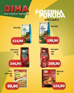 Pregled VP Dima kataloga - važi od 08.12.2025