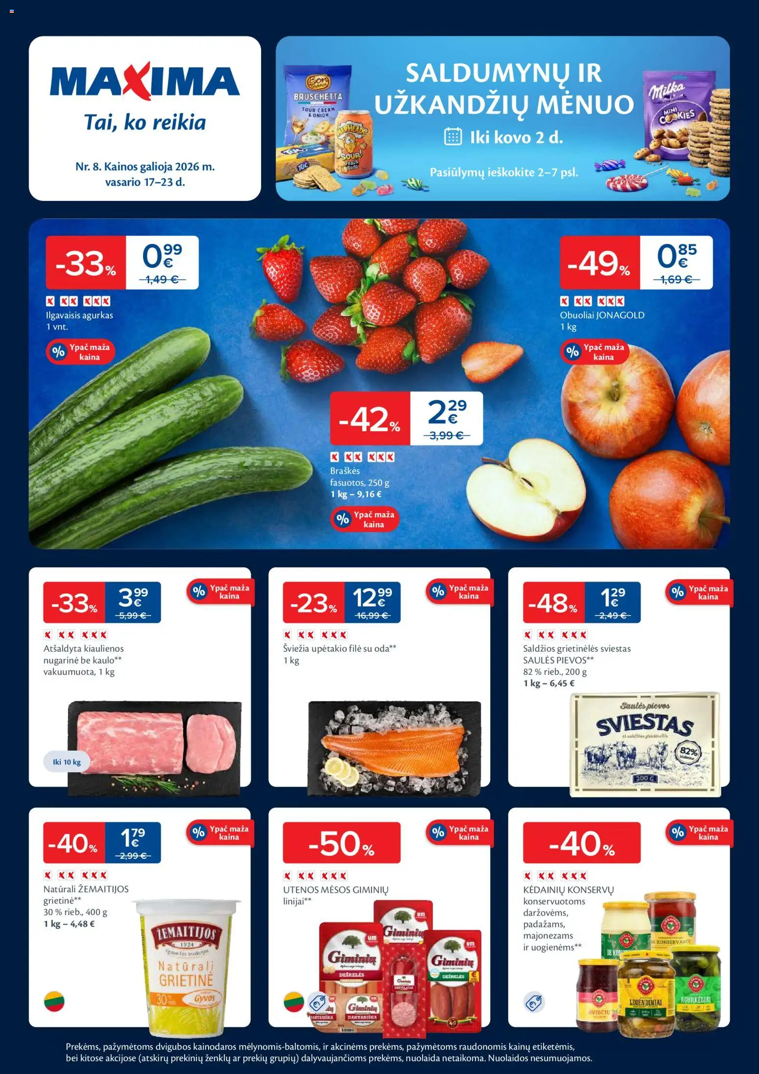MAXIMA parduotuvės leidinio Leidinys galiojančio nuo 2026.02.17 peržiūra