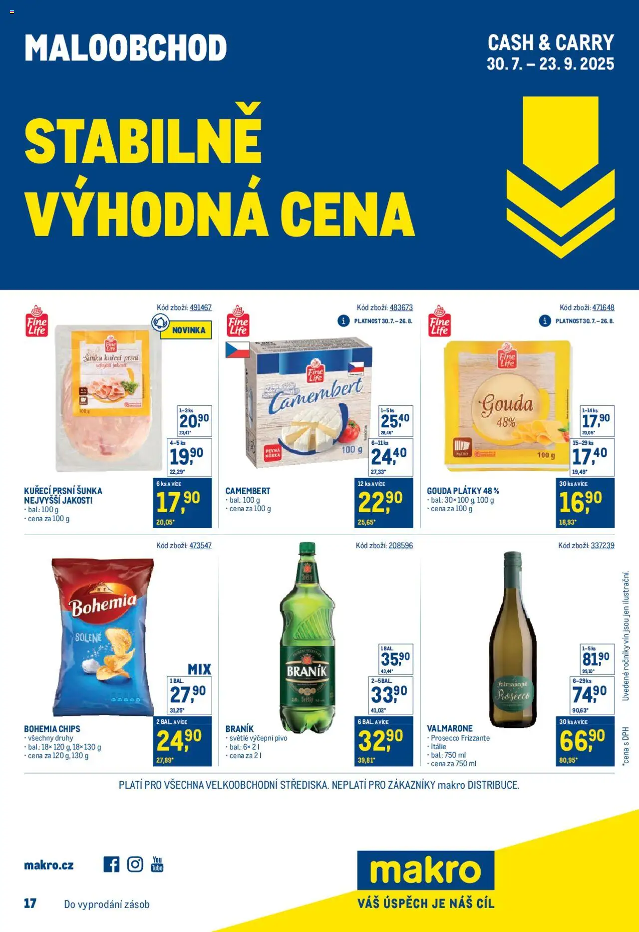  Makro Leták - Stabilně výhodná cena - maloobchod od 30.07.2025 - Akce Makro