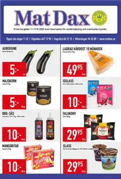 Förhandsgranska reklamblad Aktuella reklamblad Matdax från butik Matdax gäller från 11/08/2025