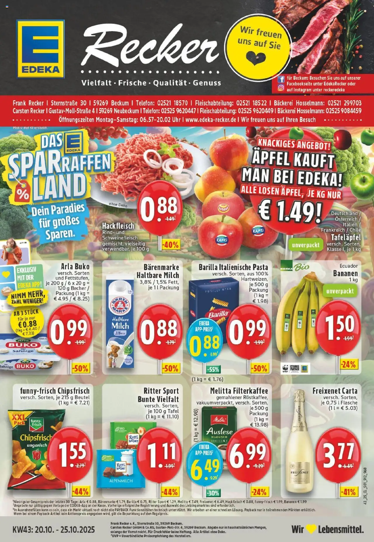 EDEKA Prospekt ab 19.10.2025 - Prospekt Beckum - Neubeckum Online