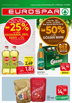 Vorschau der Angebote: Eurospar Niederösterreich gültig ab 29.01.2026