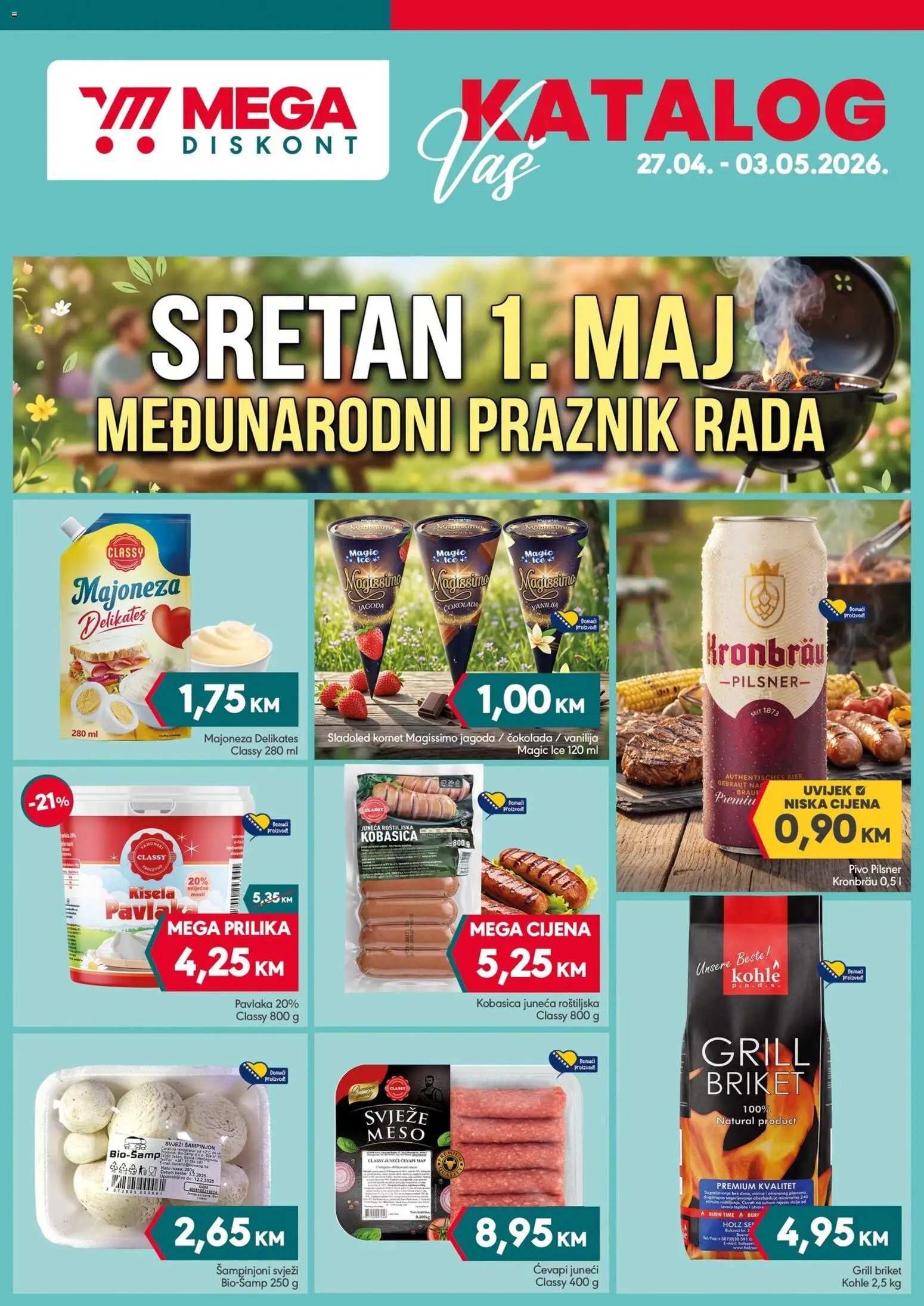 Pregled letka Mega Diskont katalog trgovine Mega Diskont vrijedi od 27.04.2026