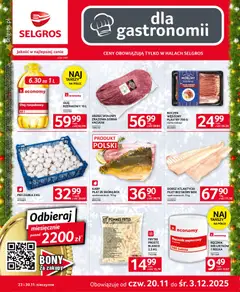 Pogląd gazetki "Oferta dla gastronomii" ze sklepu Selgros cash&carry ważnej od 20.11.2025