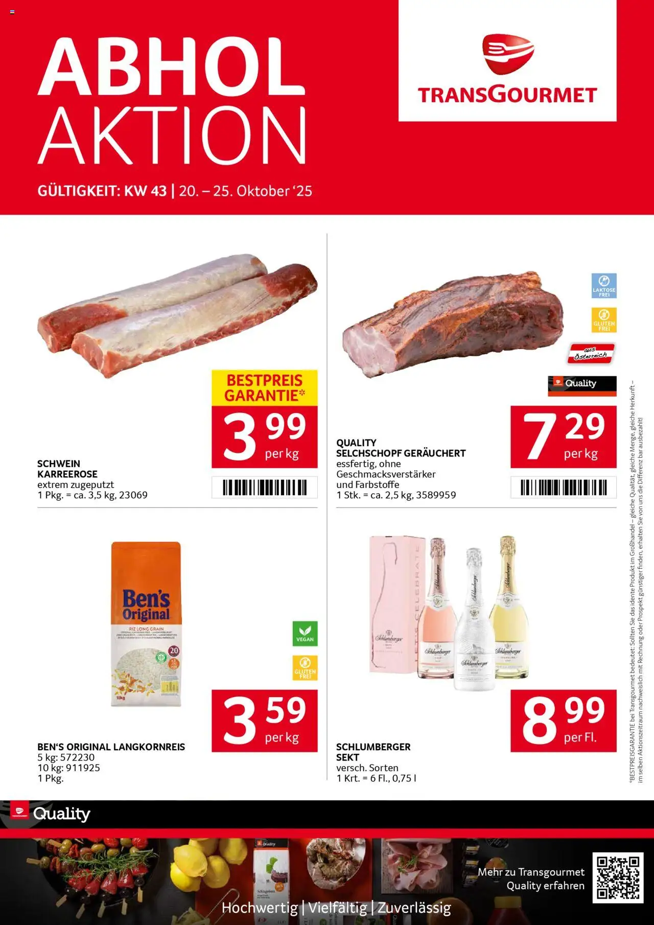  Transgourmet Flugblatt ab (20.10.2025 - 25.10.2025) - Seite 1