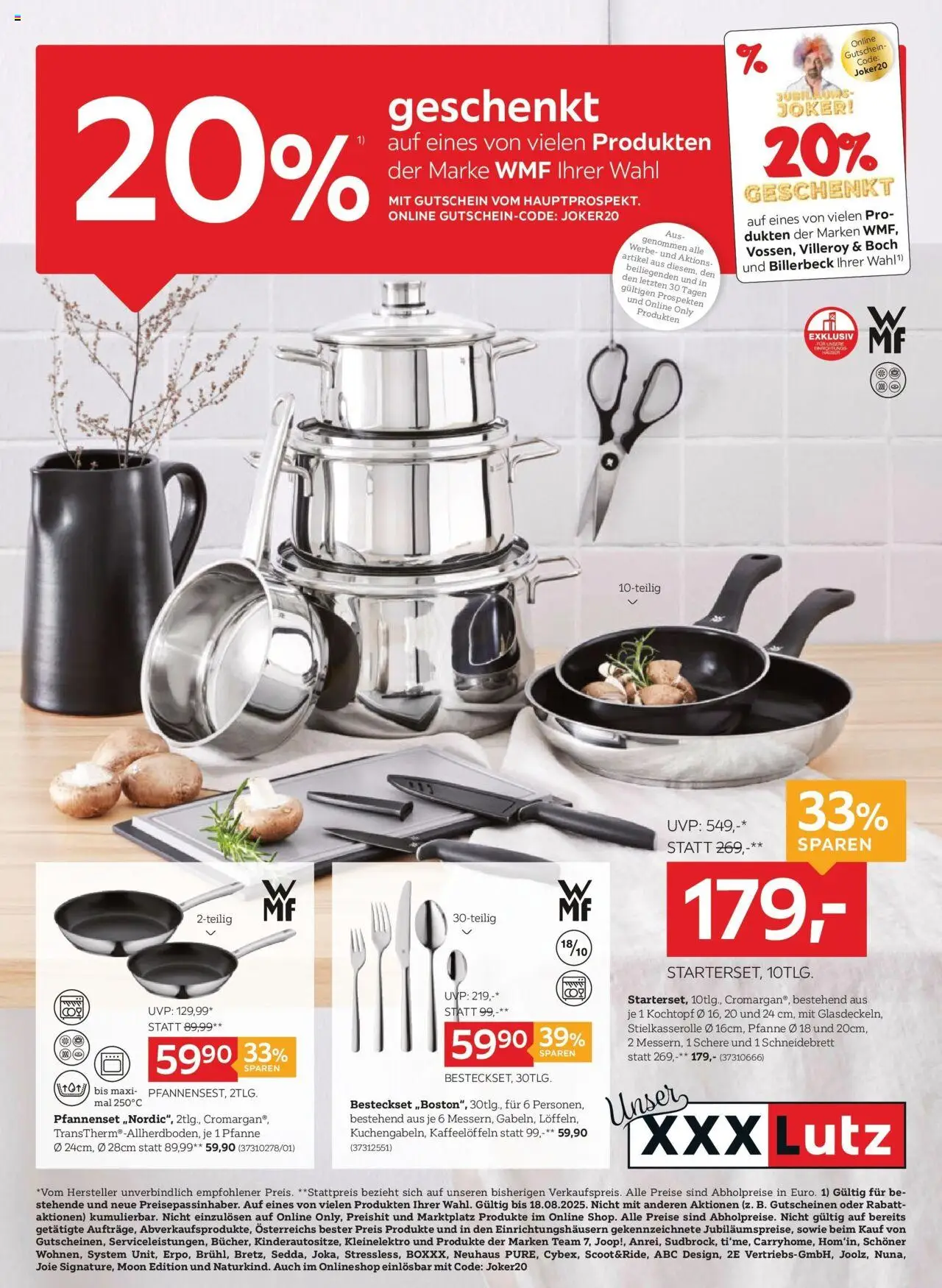  XXXLutz Gutscheinblatt WMF ab (05.08.2025 - 19.08.2025) - Seite 1