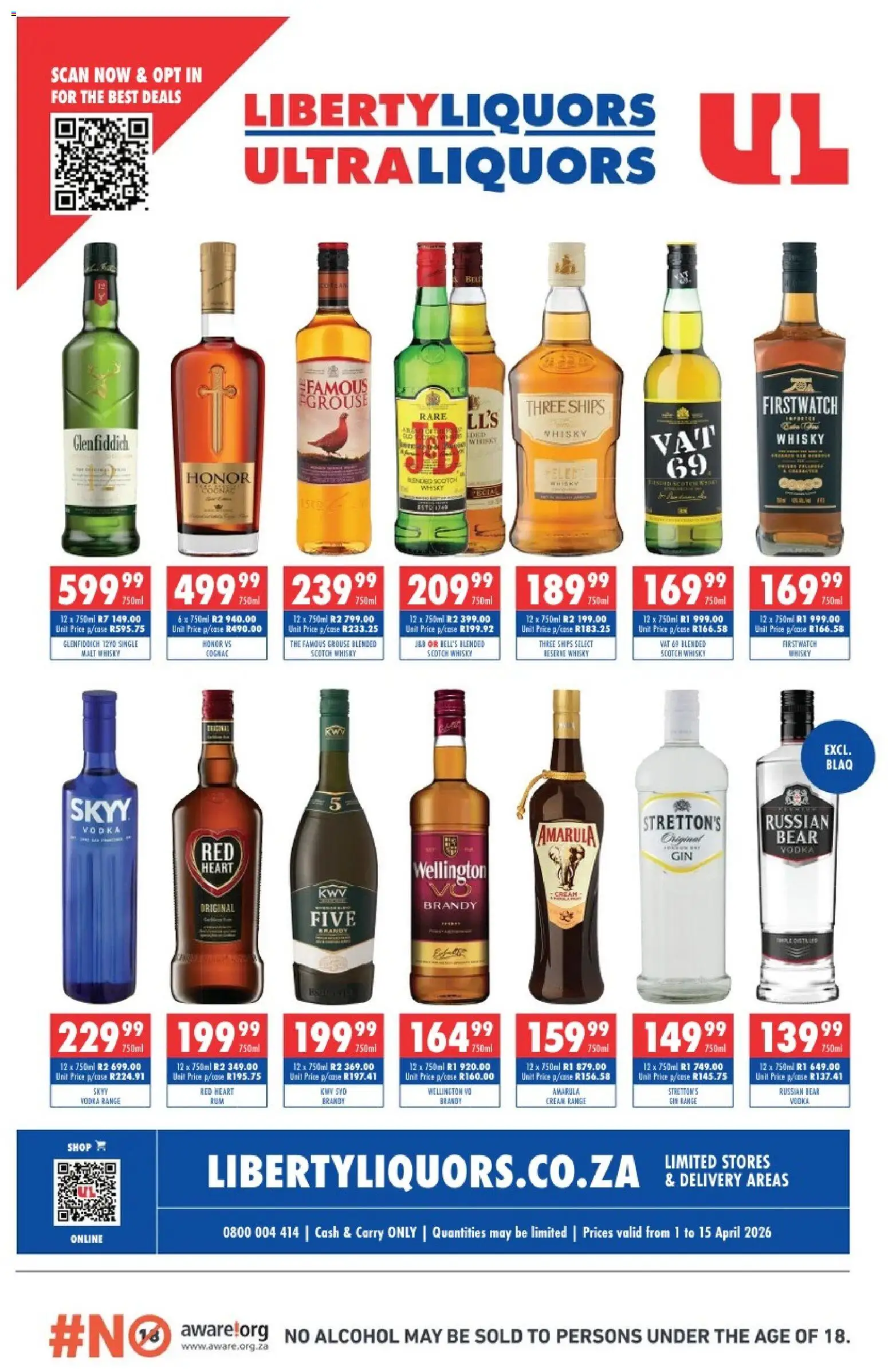 Preview of Ultra Liquors flyer valid from 01/04/2026