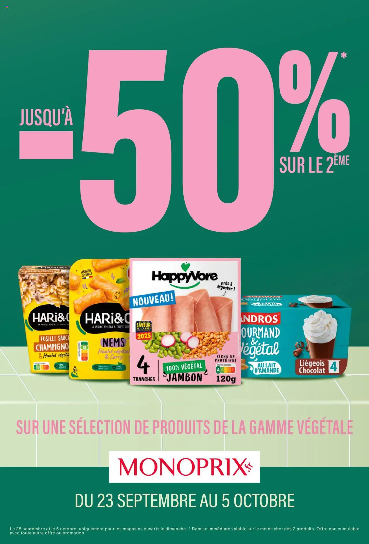 Prévisualisation de Catalogue du magasin Monoprix formulaire valide 23/09/2025 - Chocolat, Lait, Curry, Jambon, Fusilli