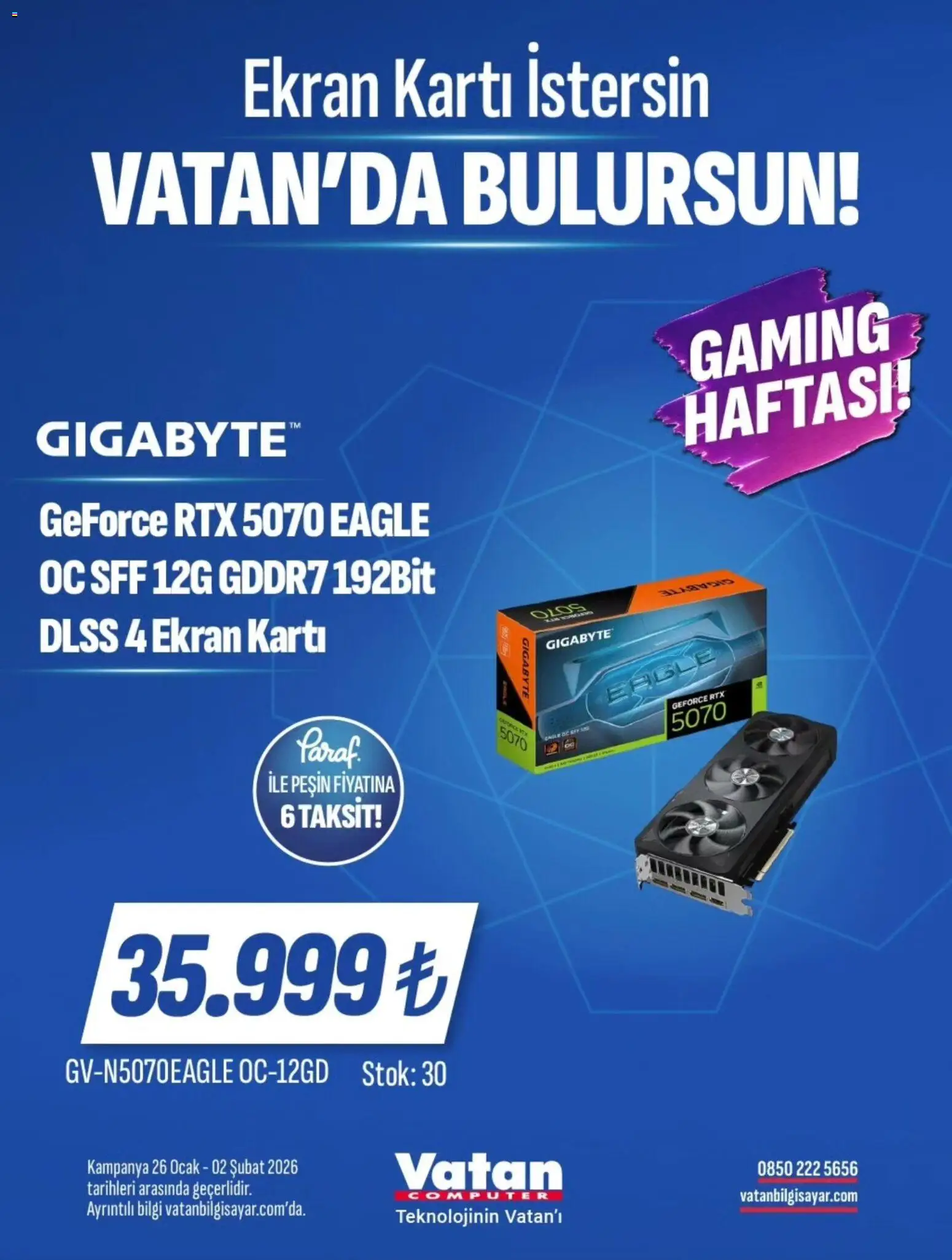 Vatan Bilgisayar İndirim 26.01.2026 - Broşürünün önizlemesi