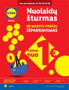 LIDL parduotuvės leidinio LIDL leidinys - Nuolaidų šturmas galiojančio nuo 2026.03.02 peržiūra