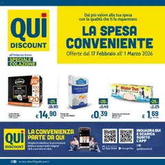Anteprima dell'opuscolo Attuale volantino dal negozio Qui Discount valido da 17/02/2026